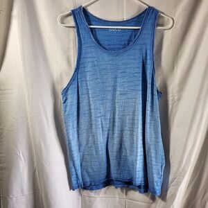 BKE Mens Medium Blue Slub Tank Top Sleeveless Shirt B1830